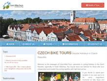 Tablet Screenshot of czech-bike-tours.com